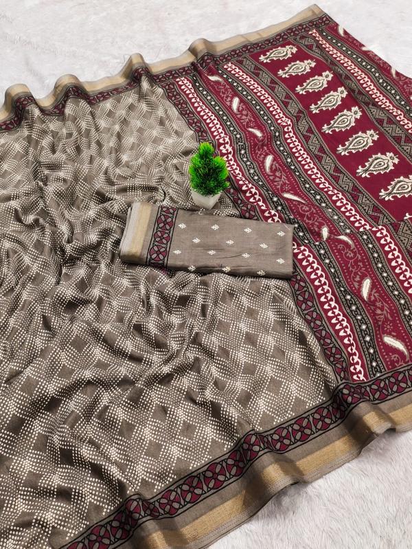 Vastrangan ajrakh print saree wholesale rate clothes